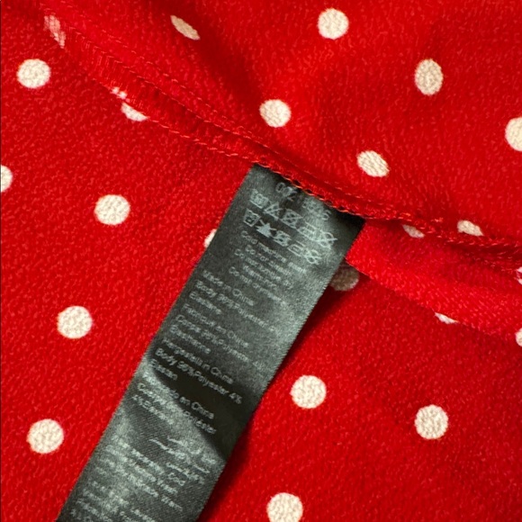 City Chic Red Polka Dot V-Neck Wrap Blouse Plus size 18 2x - Picture 6 of 8